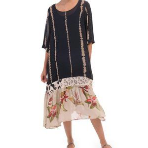 Alembika Cora Drop Hem Dress Sz 4 (12-14) NWT